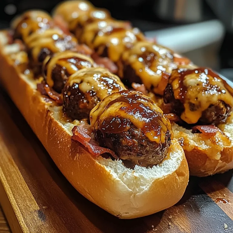 Bourbon BBQ Turkey Bacon Cheeseburger Meatball Subs Ready in 30 Minutes