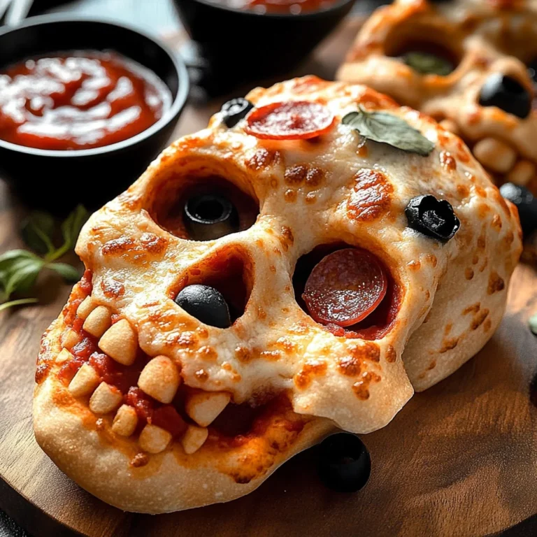 Cheesy Halloween Pizza Skulls