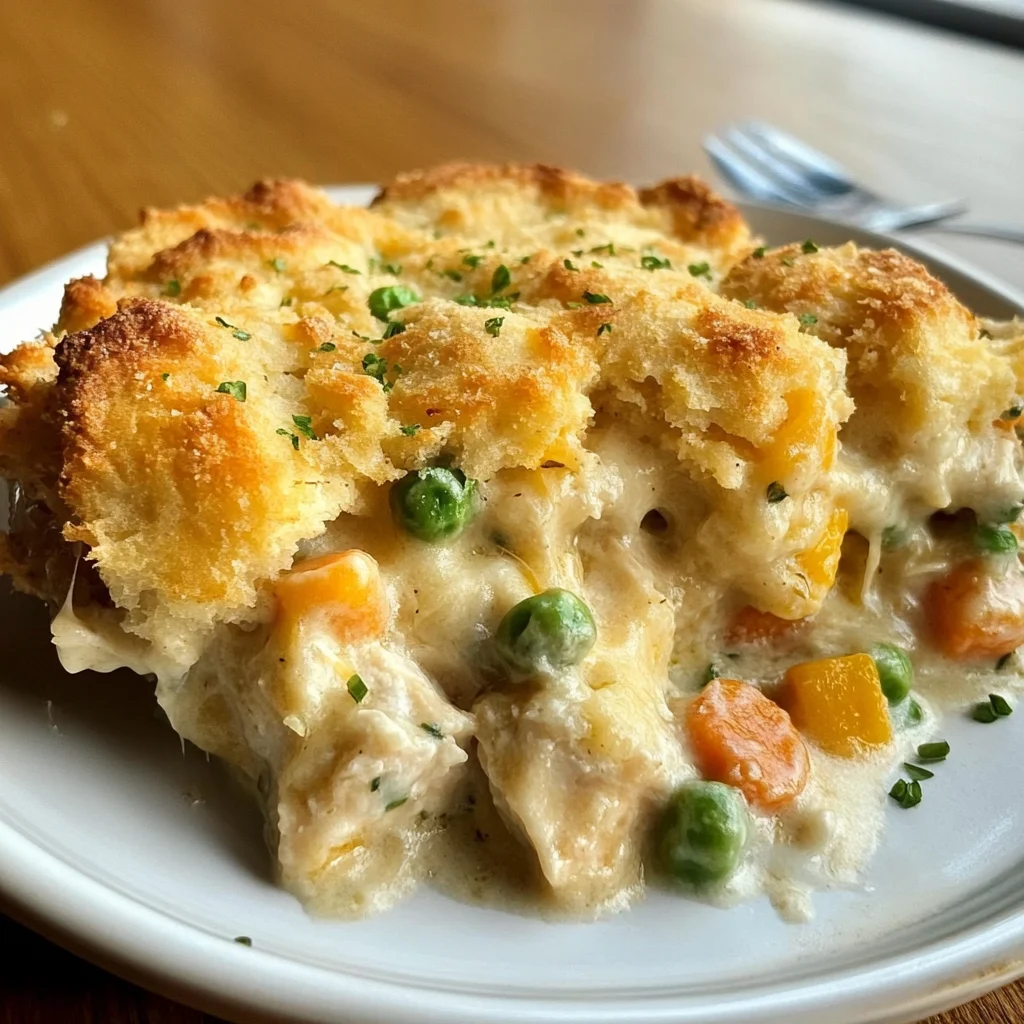 Easy Chicken Cobbler Dinner Casserole