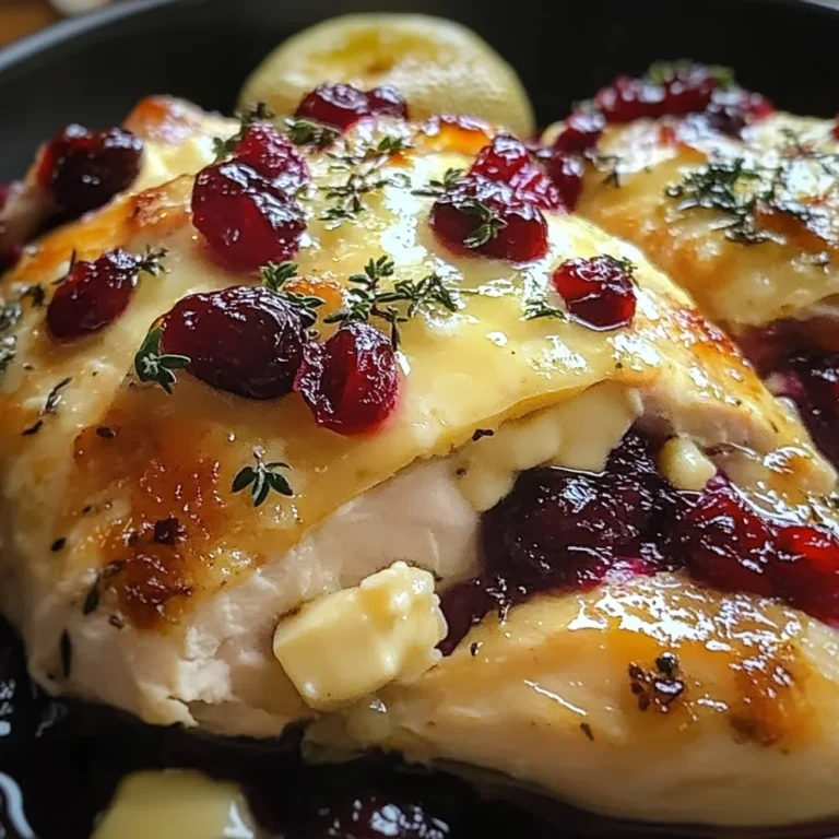 Impressive Cranberry Brie Stuffed Chicken