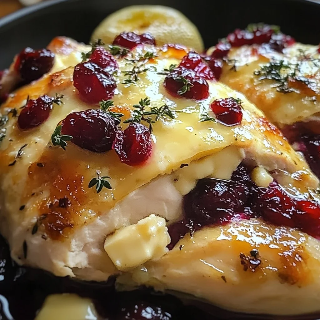 Impressive Cranberry Brie Stuffed Chicken