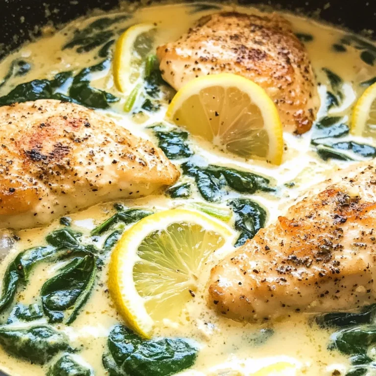 Lemon Parmesan Spinach Chicken