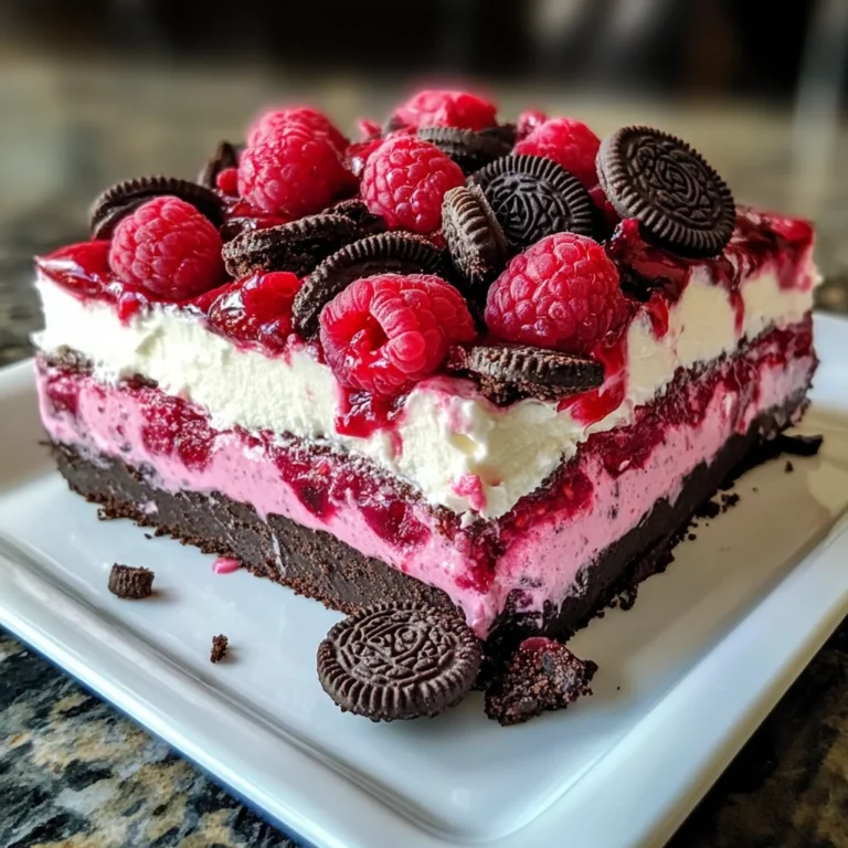 Raspberry Chocolate Lasagna Dessert
