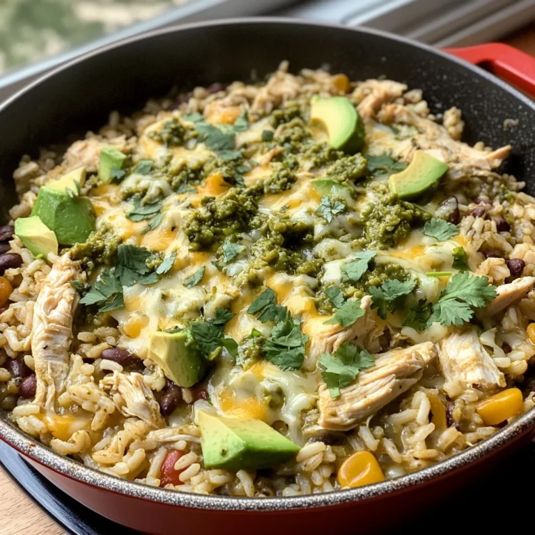 Salsa Verde Chicken & Rice Skillet