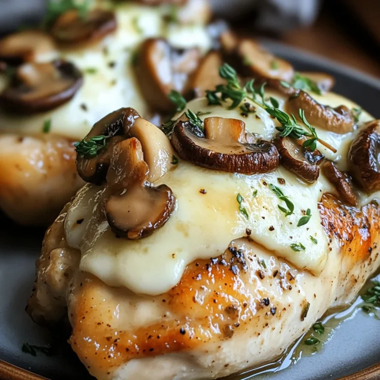 Cheesy Garlic Butter Mushroom Stuffed Chicken Recipe
