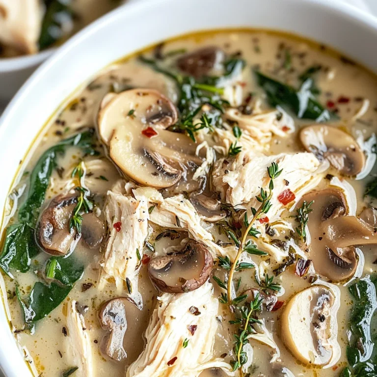 Comforting Rotisserie Chicken and Mushroom Soup