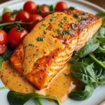 Creamy Roasted Red Pepper Salmon Recipe - Delicious & Easy
