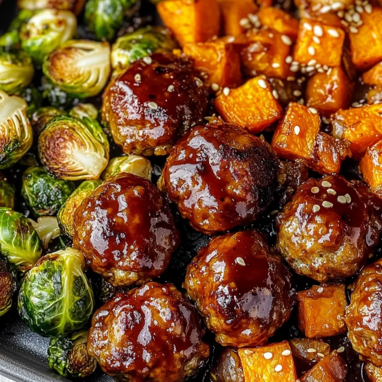 Korean BBQ Meatballs and Vegetables