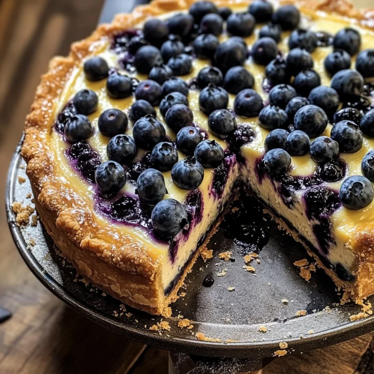 Simple Blueberry Basque Cheesecake
