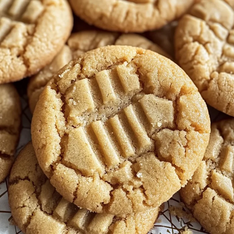 Thick and Chewy Peanut Butter Cookies Recipe