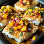 Tropical Coconut Crusted Fish with Mango Salsa