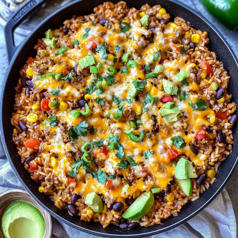 Irresistible Cheesy Taco Rice Skillet Recipe to Try Now