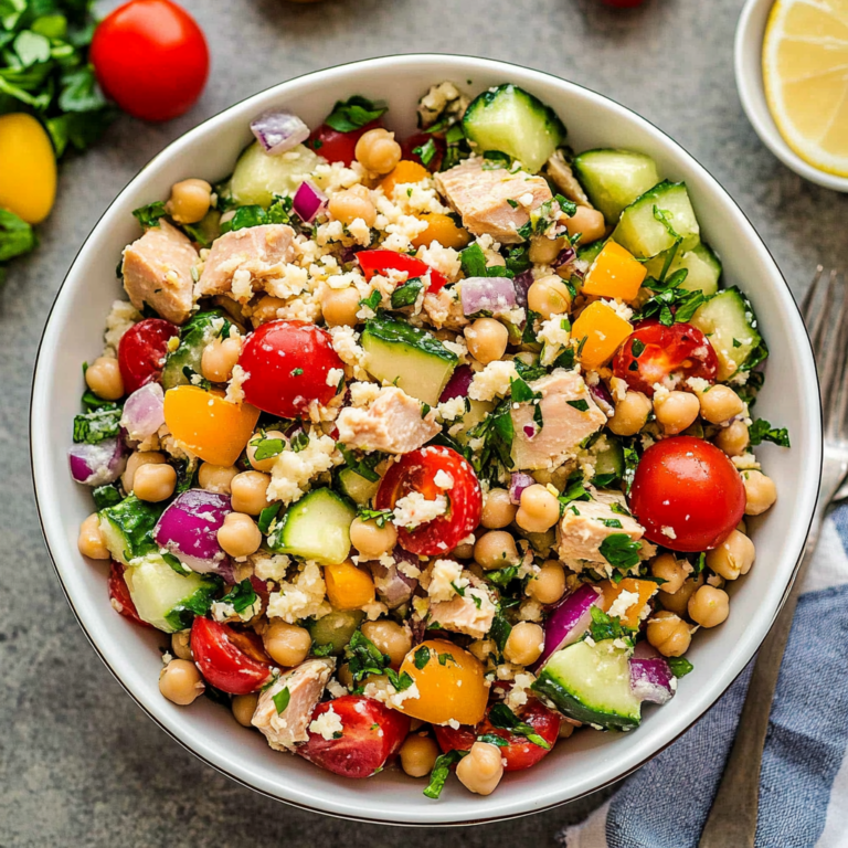 Delicious Healthy Tuna Garbanzo Bean Salad Recipe