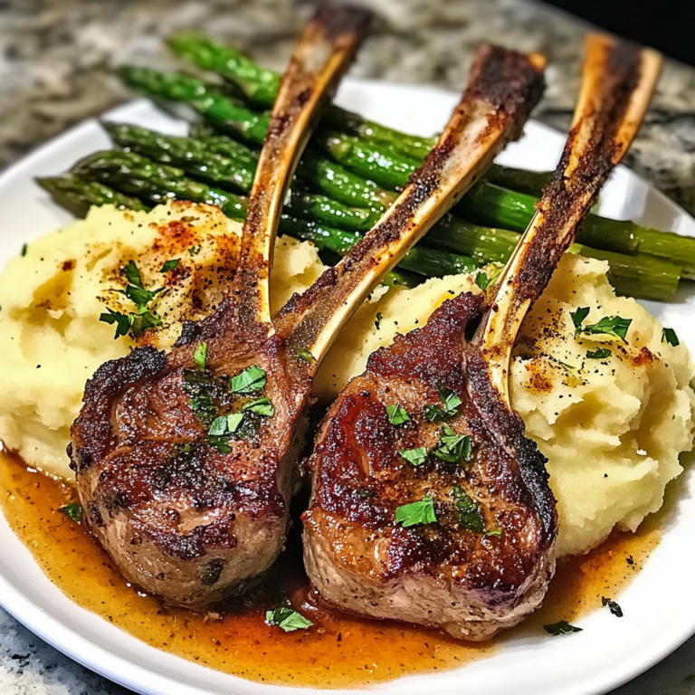 Irresistible Herb-Crusted Lamb Chops with Mashed Potatoes