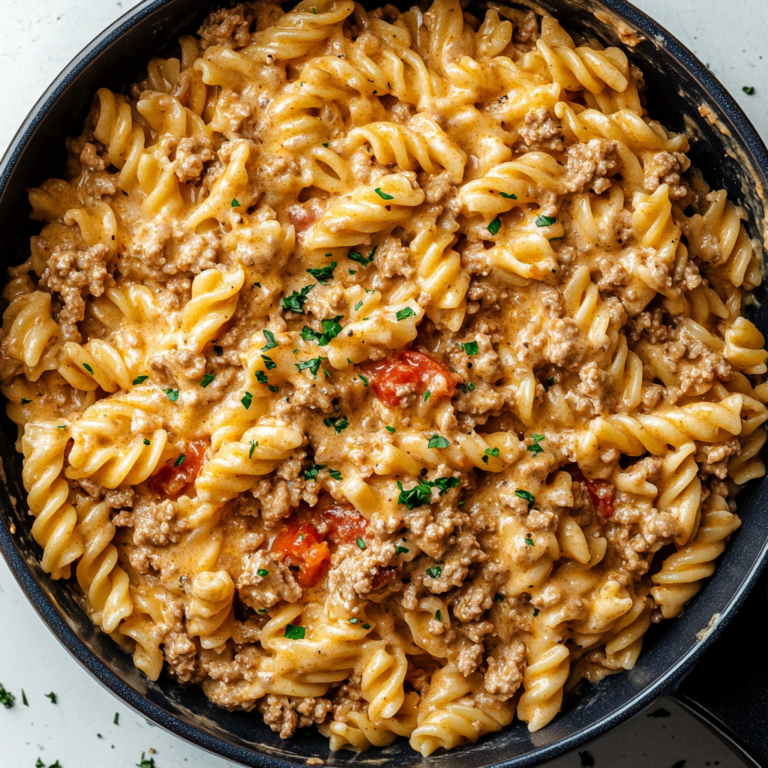 Irresistible Stovetop Creamy Ground Beef Pasta Recipe