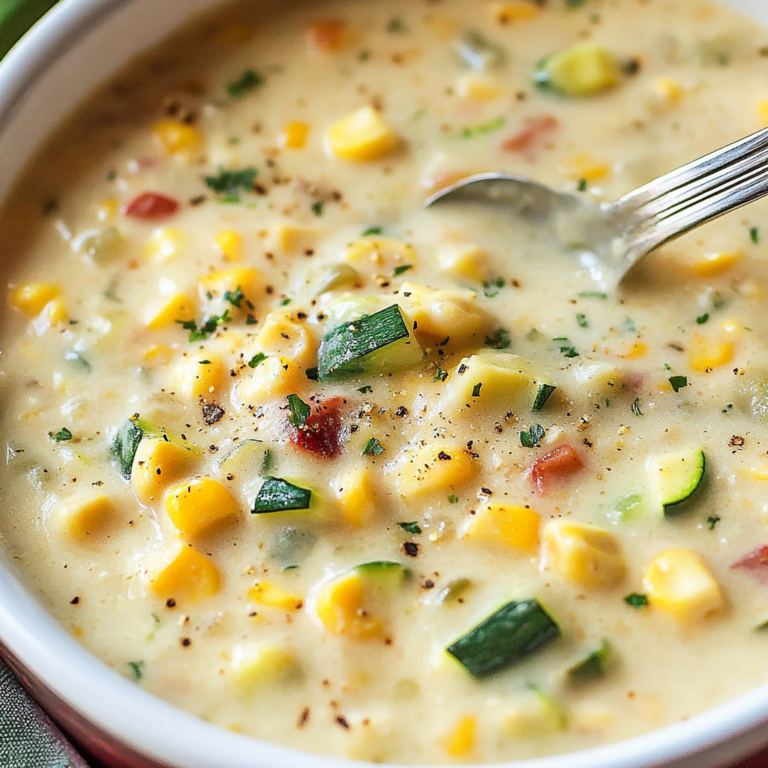 Delight in Summer Corn and Zucchini Chowder Recipe Today!
